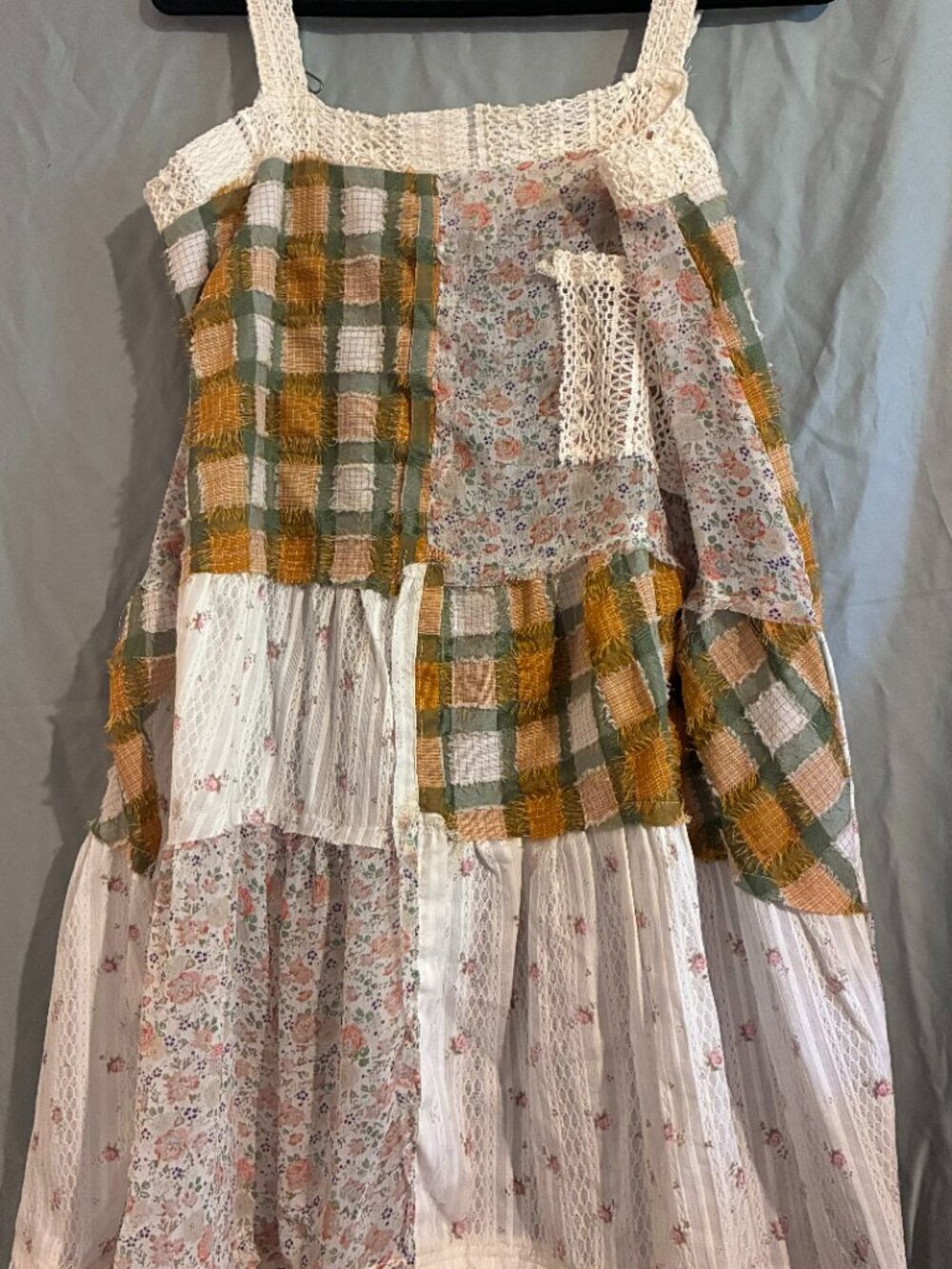 POL Golden Fields Patchwork Dress Size Large - Picture 6 of 6